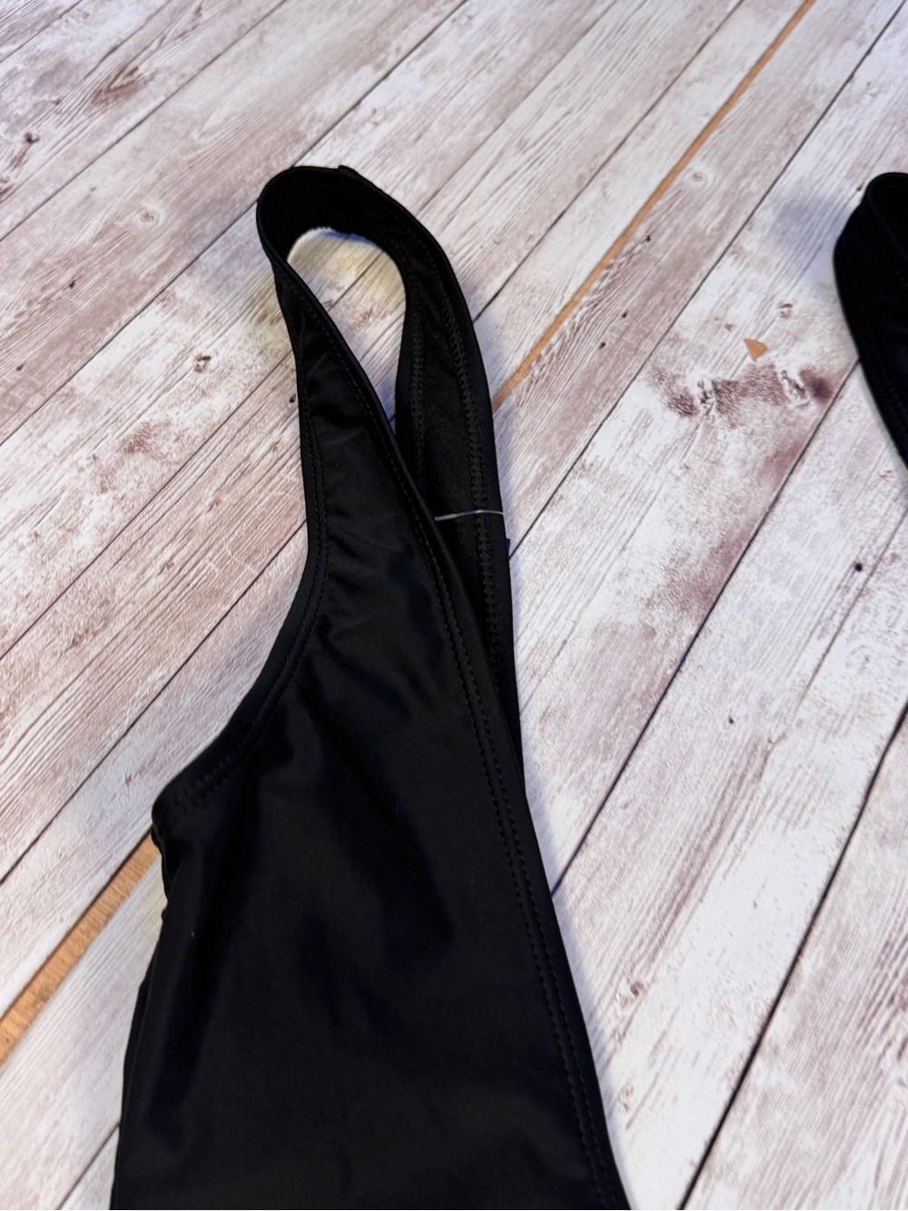 Black One-Piece Scoop Front Swimsuit - Picture 4 of 7